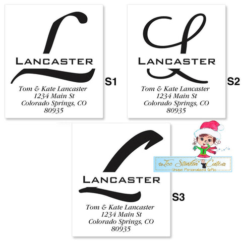 Custom Personalized Brushed Letter Address Labels/ Return Address