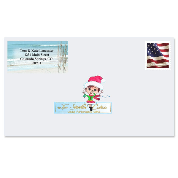 Custom Personalized Seashore Ocean Address Labels/ Beach Return Address