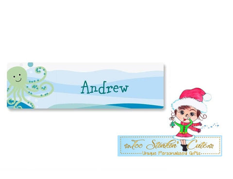 Custom Personalized Octopus ID Labels/ Kids Identification Tags