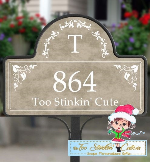 Personalized Custom Magnetic Yard Stake Family Garden Sign Address Number