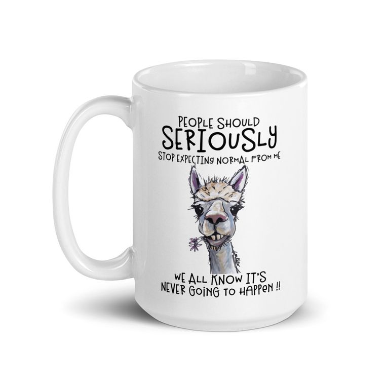 Seriously Stop Expecting Normal Alpaca Coffee Mug