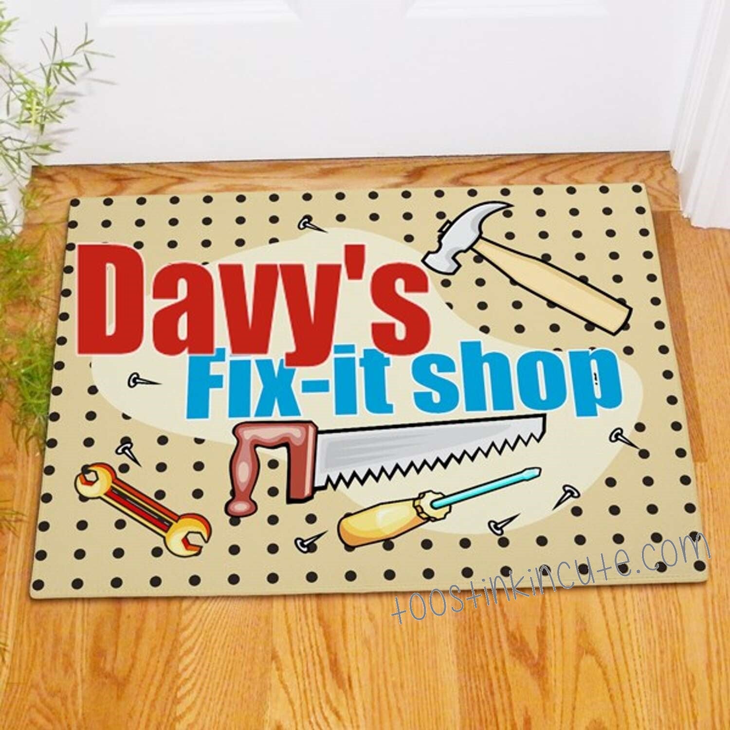 Fix-It Shop Personalized Doormat