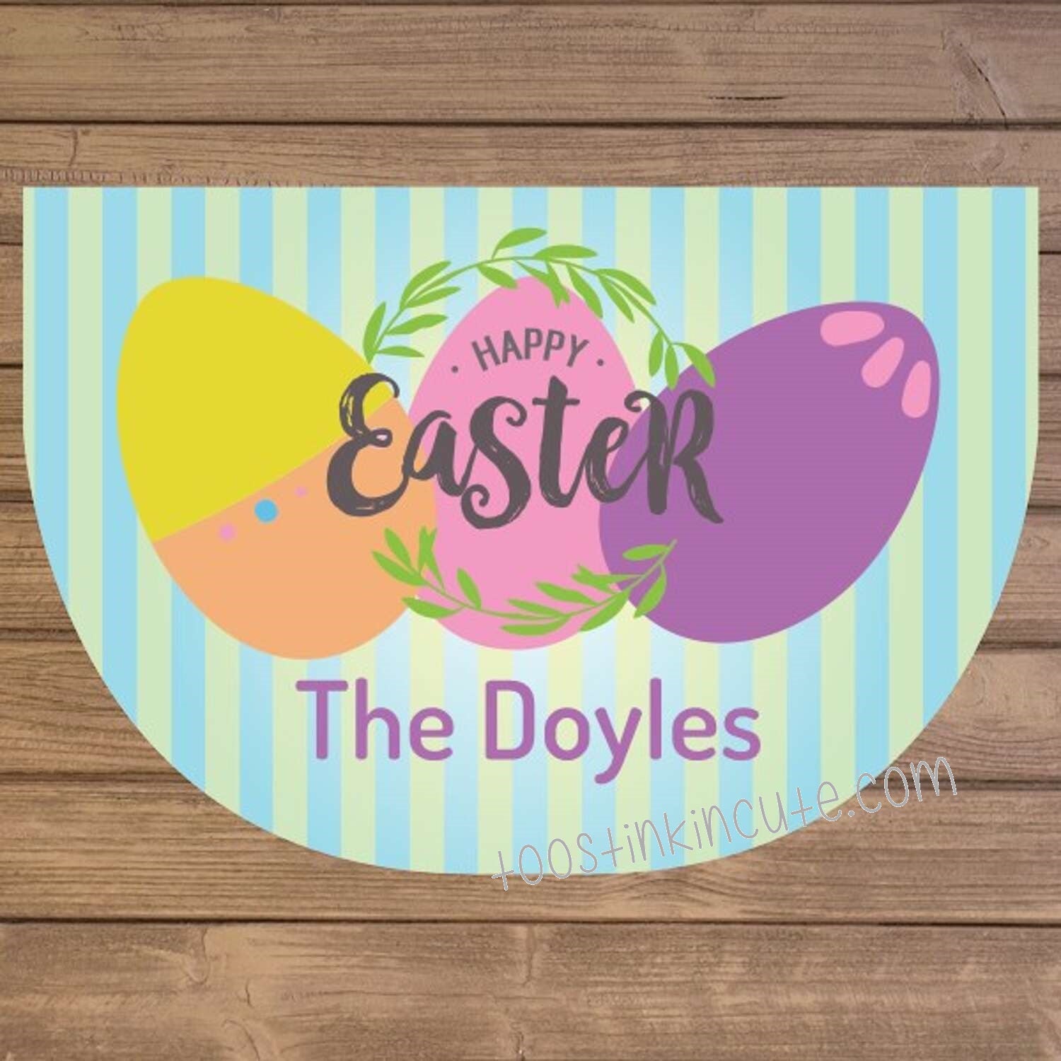 Easter Eggs Personalized Doormat