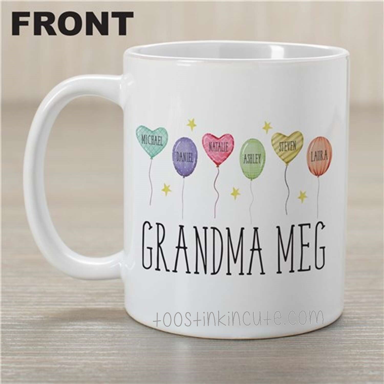 Grandma Balloons Personalized Coffee Mug