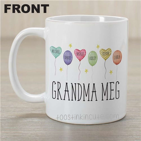 Grandma Balloons Personalized Coffee Mug