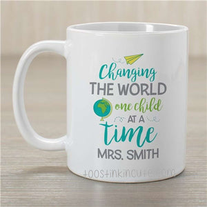 Changing the World Teacher Personalized Coffee Mug