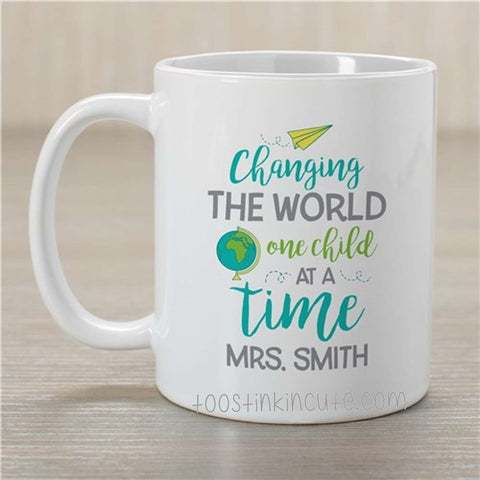 Changing the World Teacher Personalized Coffee Mug