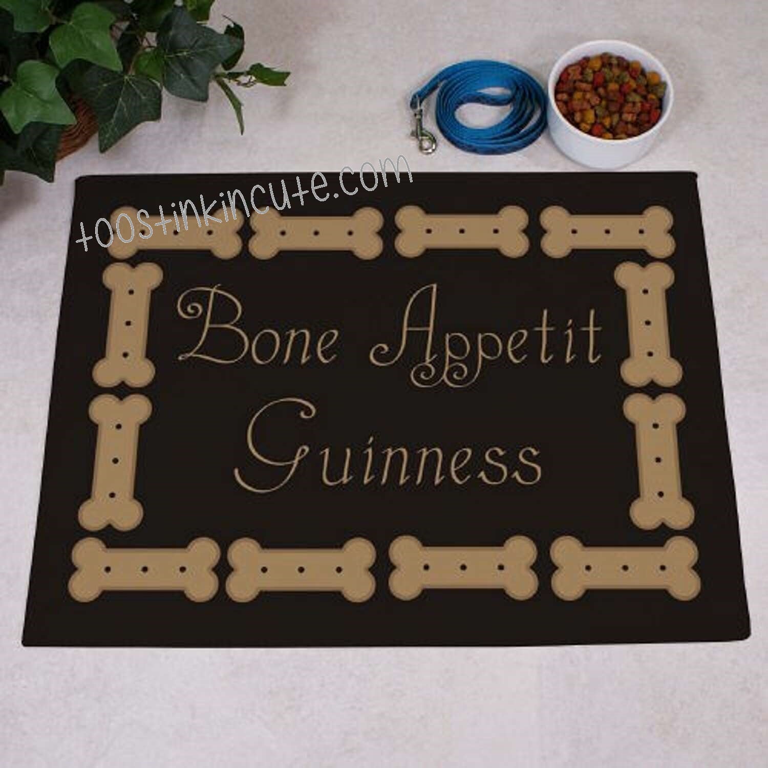 Personalized Bone Appetit Dog Food Mat