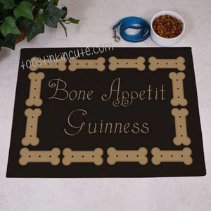 Personalized Bone Appetit Dog Food Mat