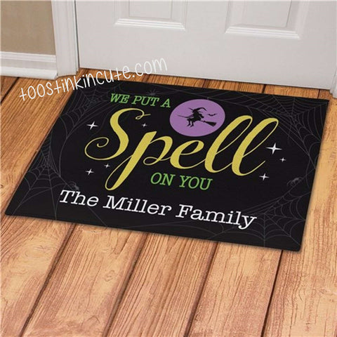 Put A Spell On You Personalized Doormat