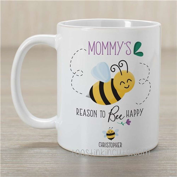 Reasons to Bee Happy Personalized Coffee Mug