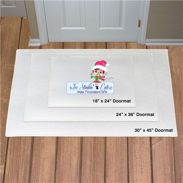 Christmas Snowman Personalized Doormat